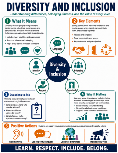 Diversity and Inclusion I High School I Infographic