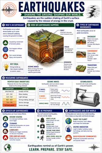 Earthquakes I High School I Infographic