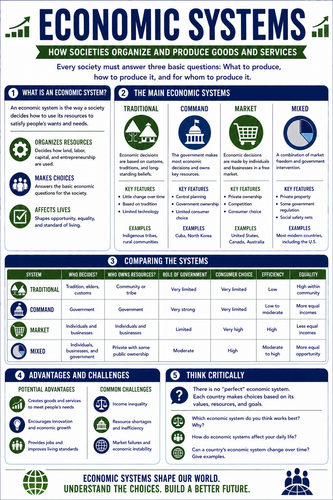 Economic Systems I High School I Infographic