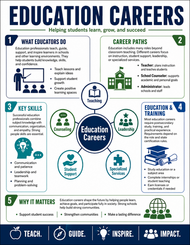 Education Careers I High School I Infographic