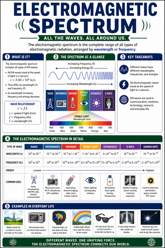 Electromagnetic Spectrum I High School I Infographic