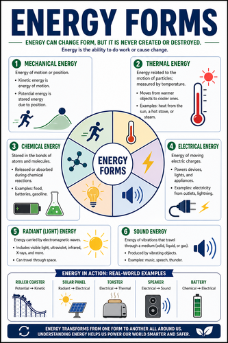 Energy Forms I High School I Infographic