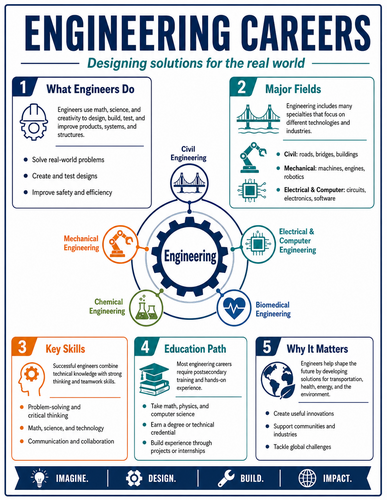 Engineering Careers I High School I Infographic
