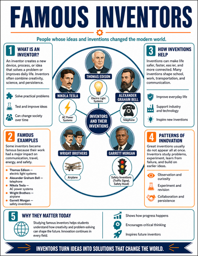 Famous Inventors I High School I Infographic