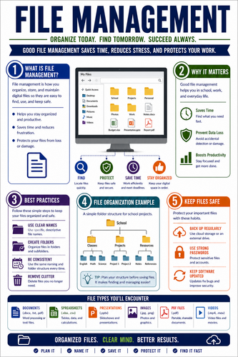 File Management I High School I Infographic