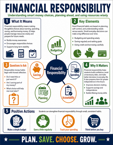 Financial Responsibility I High School I Infographic
