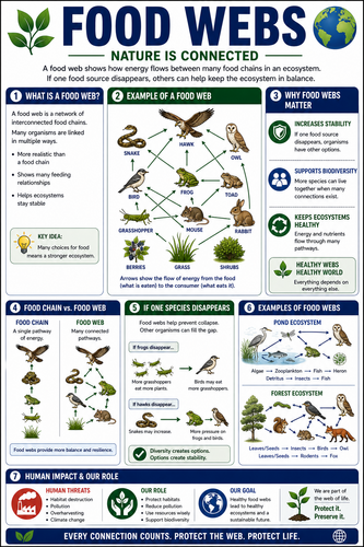 Food Webs I High School I Infographic
