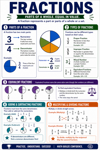 Fractions I High School I Infographic