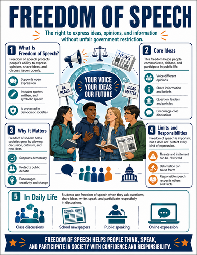 Freedom of Speech I High School I Infographic