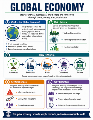 Global Economy I High School I Infographic