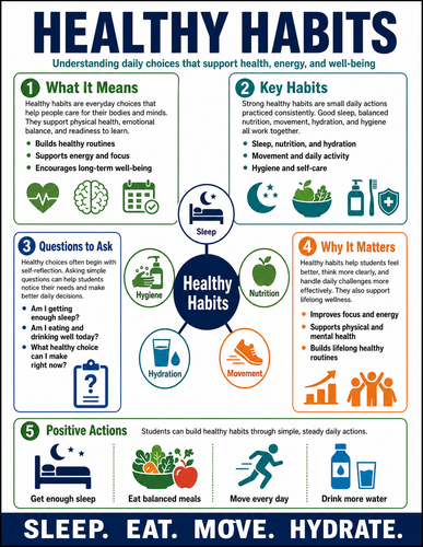 Healthy Habits I High School I Infographic