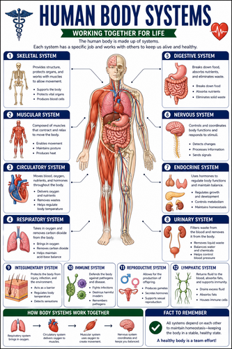 Human Body Systems I High School I Infographic