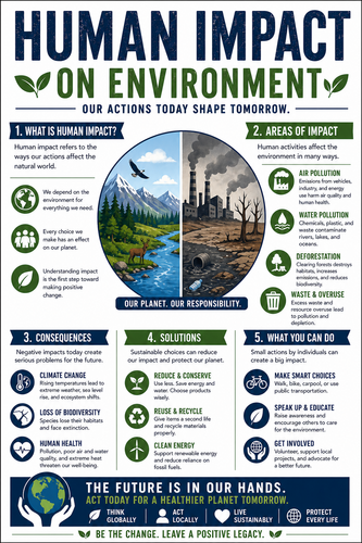 Human Impact on Environment I High School I Infographic