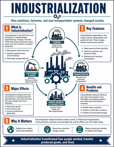 Industrialization I High School I Infographic