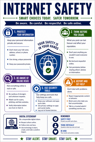 Internet Safety I High School I Infographic