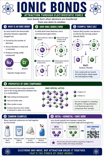 Ionic Bonds I High School I Infographic