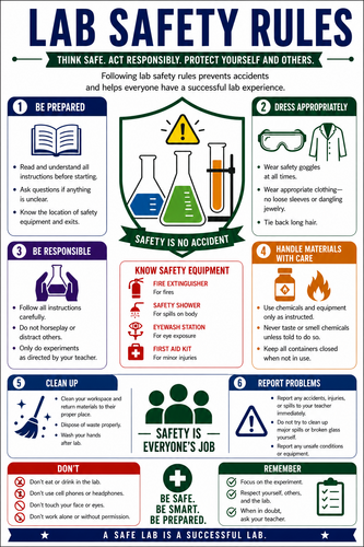 Lab Safety Rules I High School I Infographic