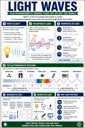 Light Waves I High School I Infographic