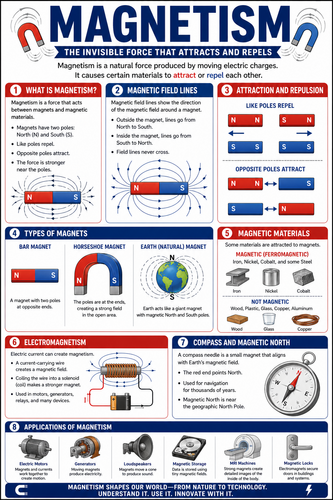 Magnetism I High School I Infographic