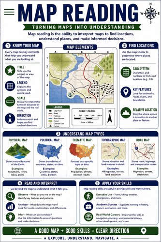 Map Reading I High School I Infographic