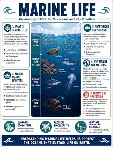 Marine Life I High School I Infographic