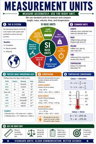 Measurement Units I High School I Infographic