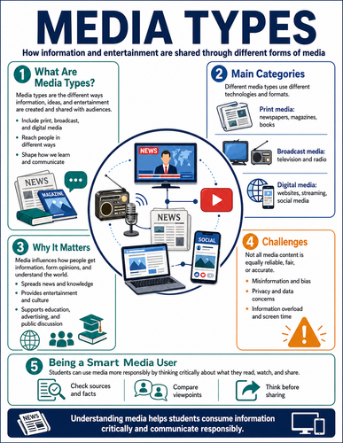 Media Types I High School I Infographic