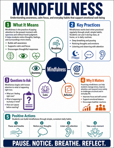 Mindfulness I High School I Infographic