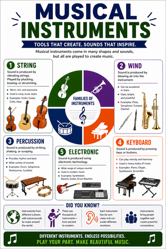 Musical Instruments I High School I Infographic