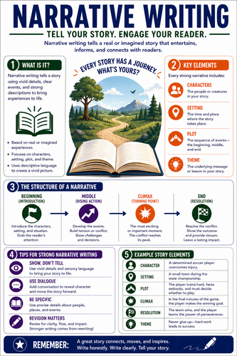 Narrative Writing I High School I Infographic