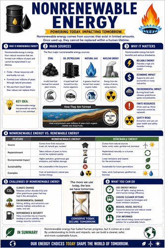 Nonrenewable Energy I High School I Infographic