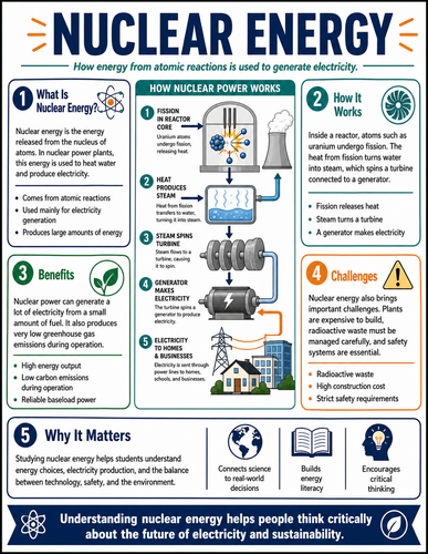 Nuclear Energy I High School I Infographic