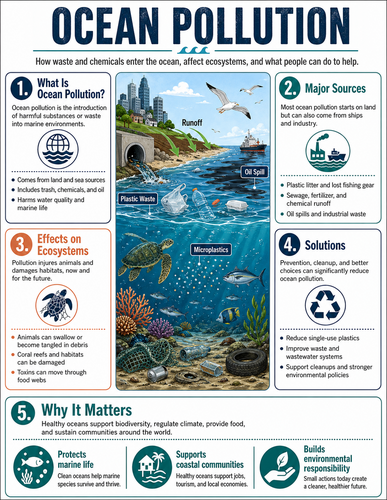 Ocean Pollution I High School I Infographic