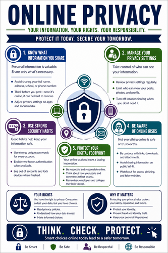 Online Privacy I High School I Infographic