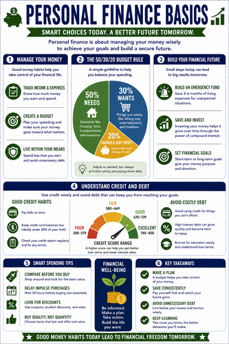 Personal Finance Basics I High School I Infographic