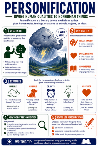 Personification I High School I Infographic