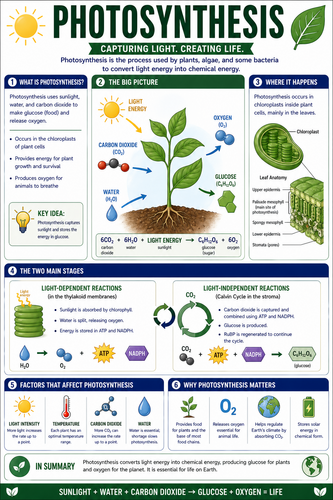 Photosynthesis I High School I Infographic