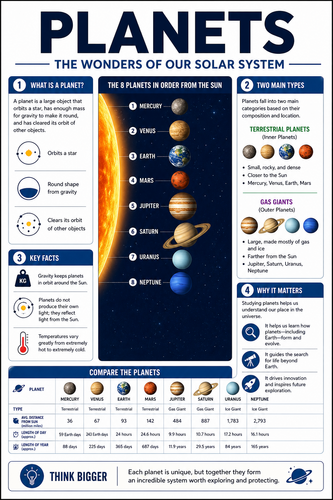Planets I High School I Infographic