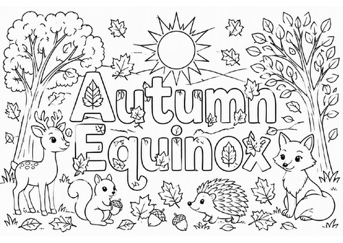 Autumn Equinox Colouring Sheet | KS1 & KS2 | FREE