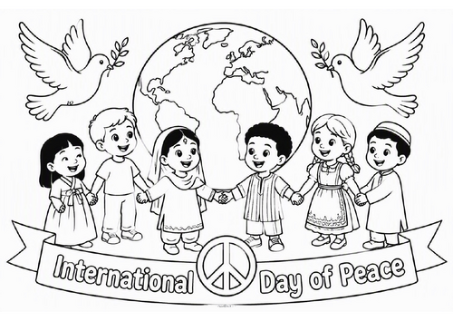 International Day of Peace Colouring Sheet | KS1 & KS2 | FREE