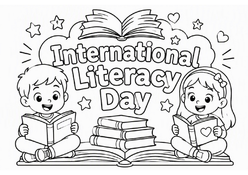 International Literacy Day Colouring Sheet | KS1 & KS2 | FREE