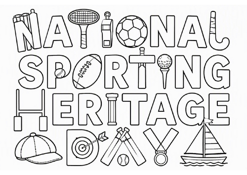 National Sporting Heritage Day Colouring Sheet | KS1 & KS2 | FREE