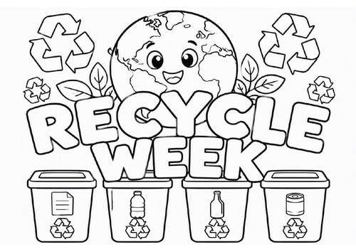 Recycle Week Colouring Sheet | KS1 & KS2 | FREE