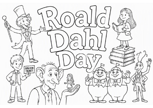 Roald Dahl Day Colouring Sheet | KS1 & KS2 | FREE