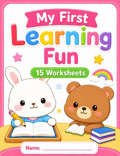 Preschool Worksheets & Activities | Early Learning Math Literacy Fine Motor Pack