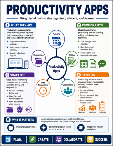 Productivity Apps I High School I Infographic