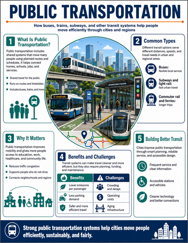 Public Transportation I High School I Infographic