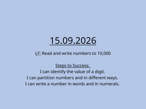Numbers to 10,000
