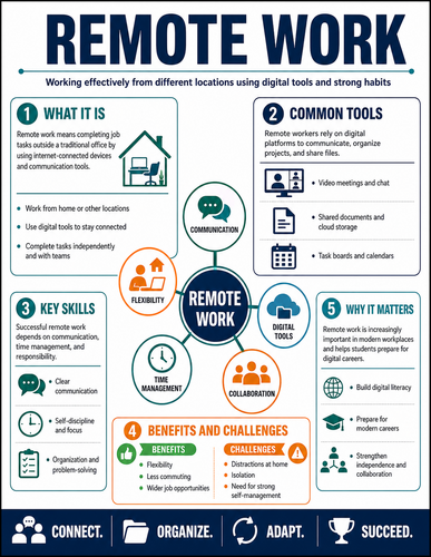 Remote Work I High School I Infographic