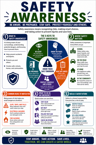 Safety Awareness I High School I Infographic